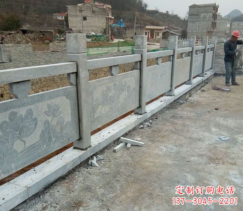 上海园林仿古石栏板景观石雕 (5)