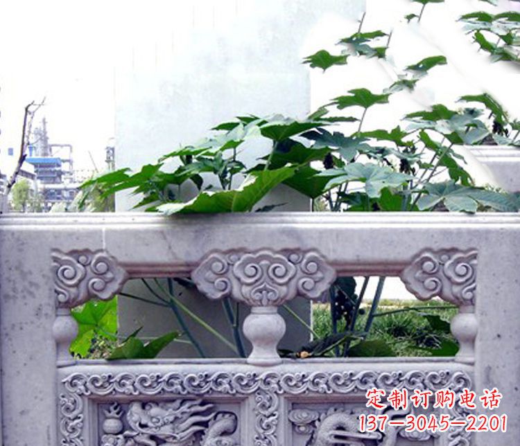 上海园林仿古石栏板景观石雕 (6)