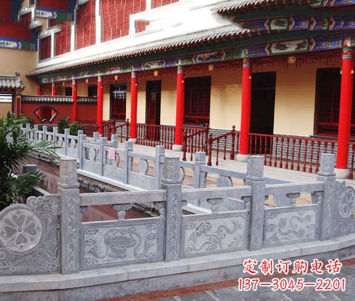 上海园林仿古石栏板景观石雕 (12)