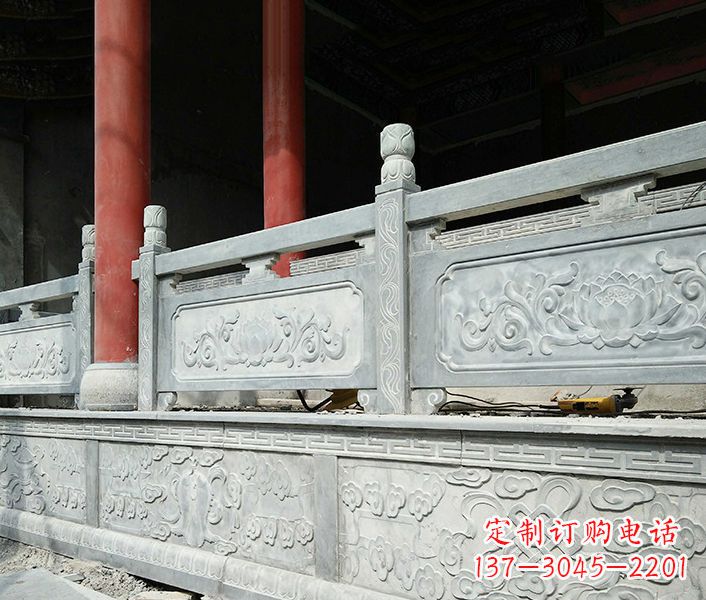上海园林仿古石栏板景观石雕_1 (3)