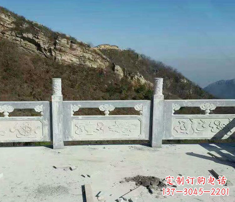上海园林仿古石栏板景观石雕_2 (3)