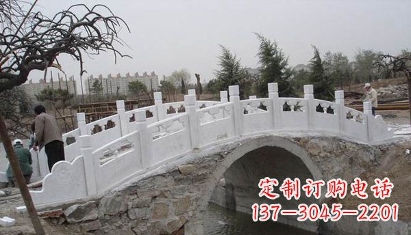 上海园林汉白玉大桥栏板景观石雕