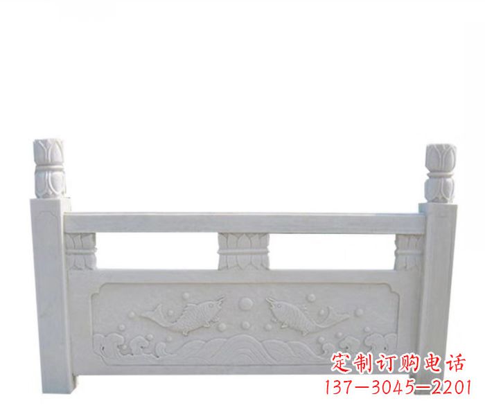 上海园林汉白玉石浮雕栏板