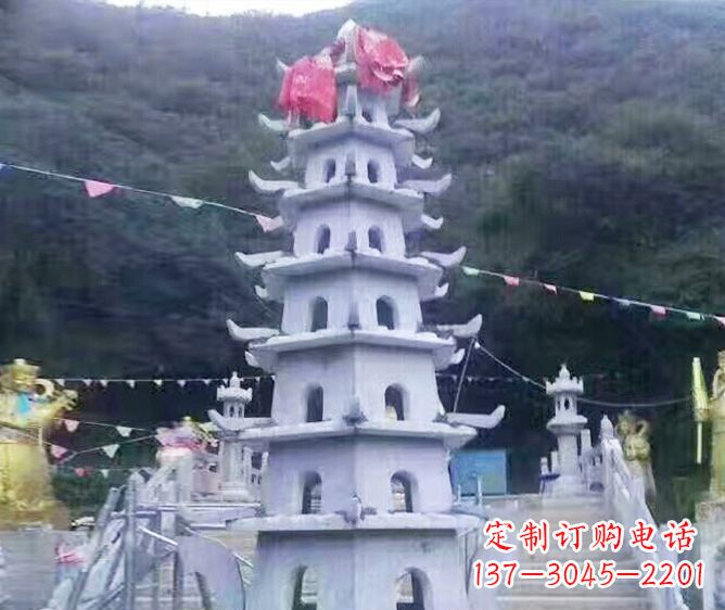 上海园林景观大理石宝塔石雕