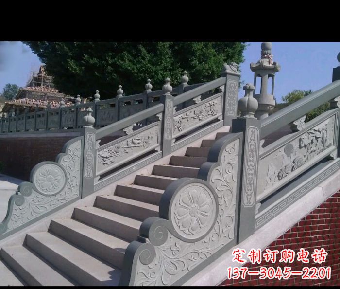 上海园林景观大理石栏板雕塑 (4)