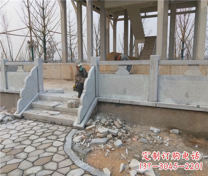 上海园林景观大理石桥栏板石雕_2 (2)