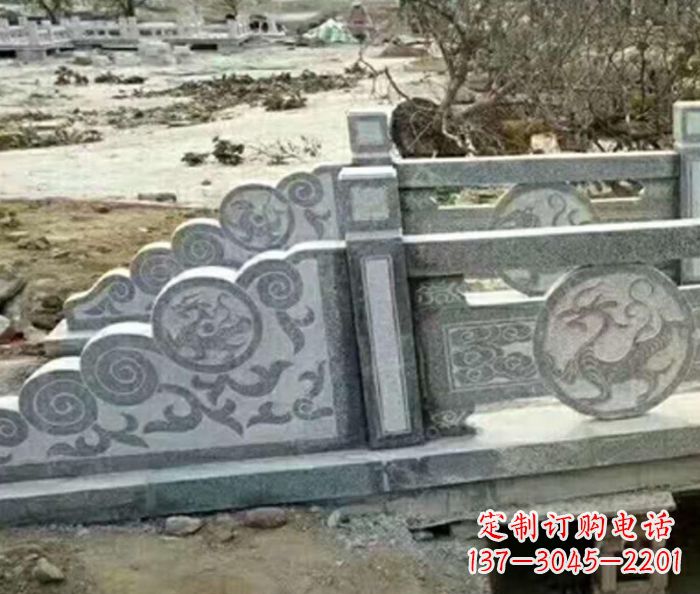 上海园林景观仿古石雕栏板 (10)