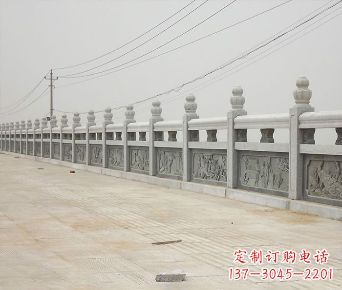 上海园林景观仿古石雕栏板_2