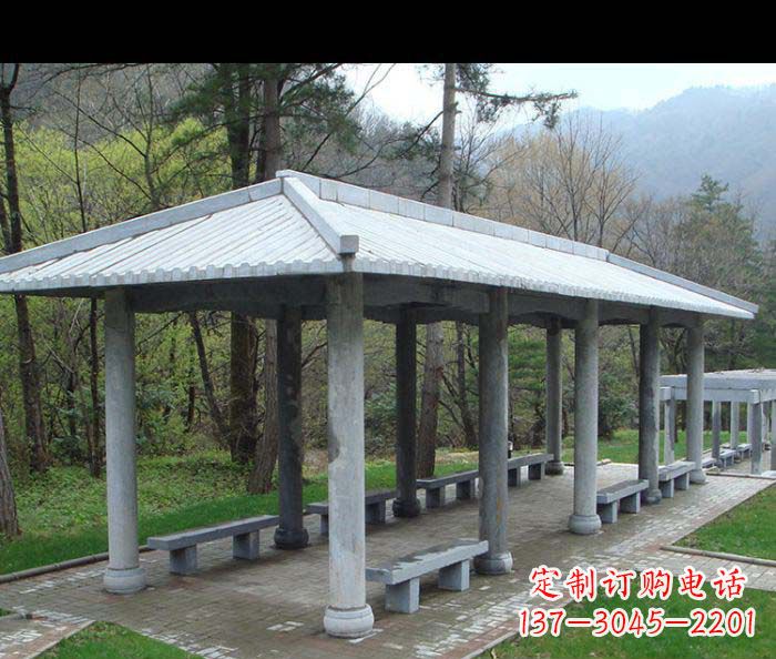 上海园林景观仿古石雕长廊