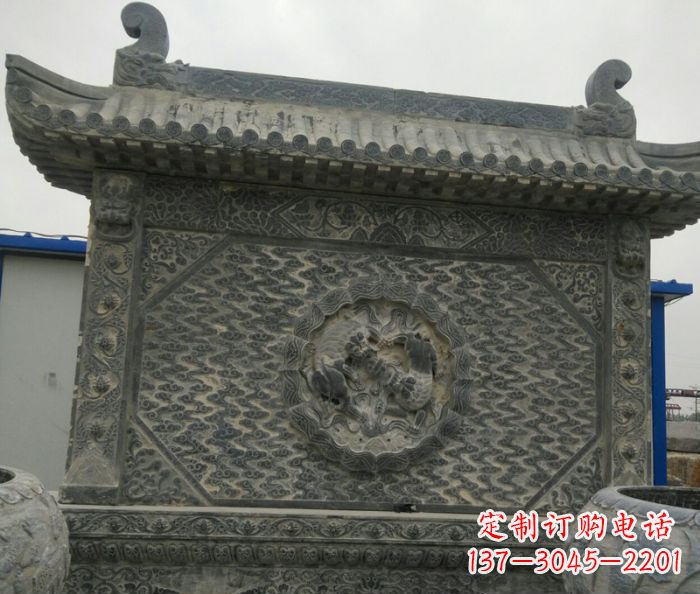 上海园林景观仿古石雕影壁