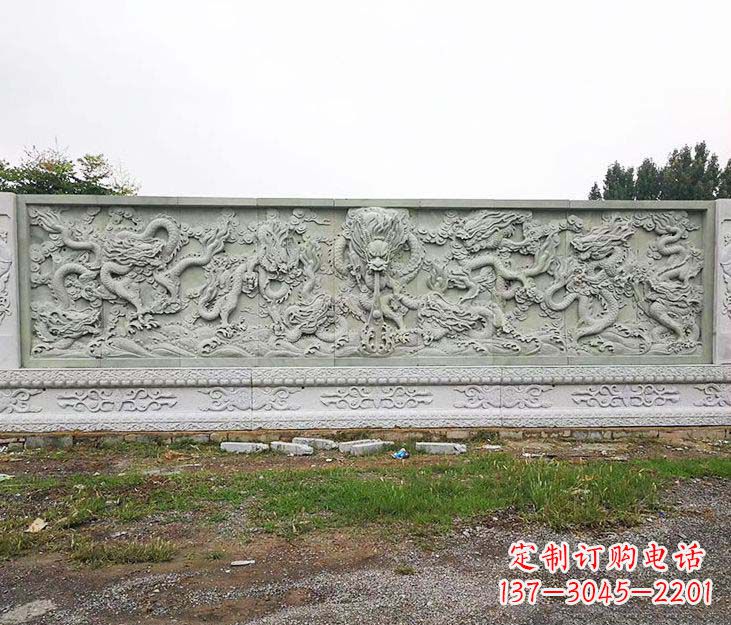 上海园林九龙壁景观石雕
