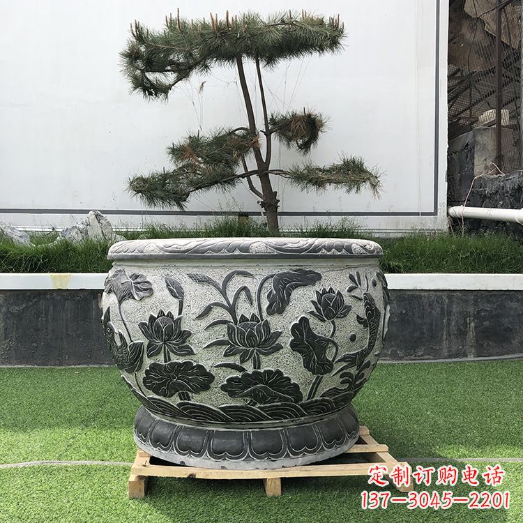 上海园林石雕水缸