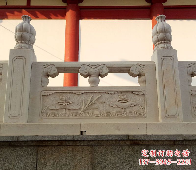 上海园林石浮雕栏板景观石雕 (2)
