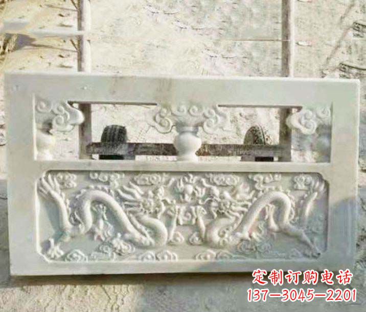 上海园林石浮雕栏板景观石雕