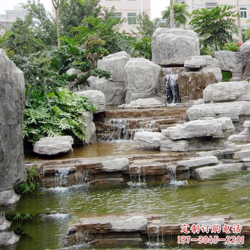 上海园林石头假山流水