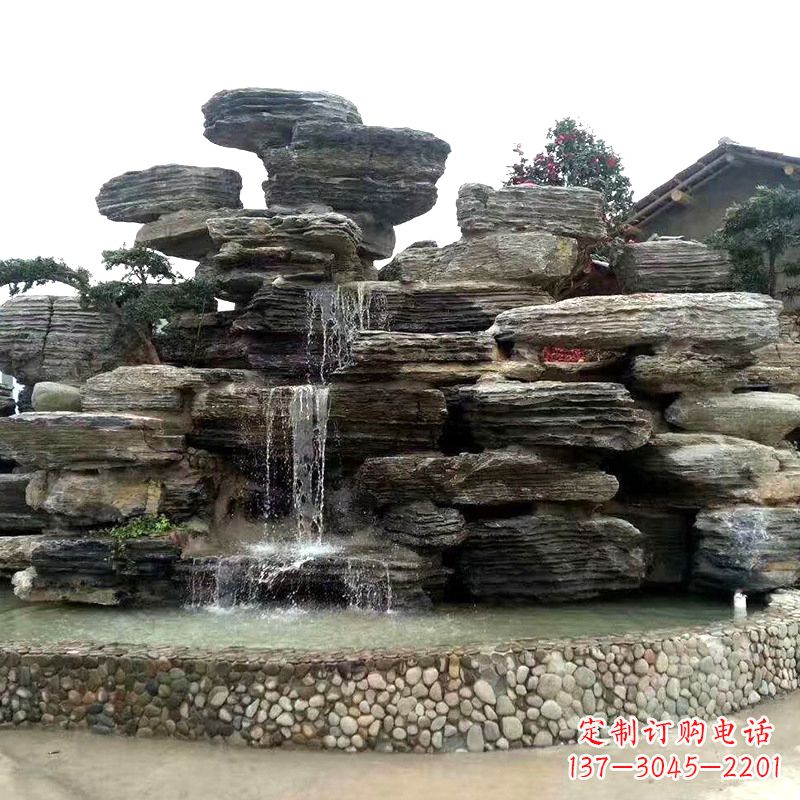 上海园林塑石假山流水