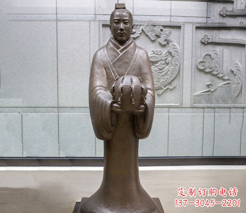 上海张衡科学家 人物铜雕