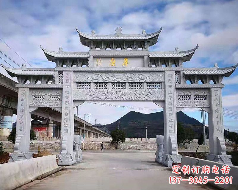 上海张掖石雕牌坊雕刻
