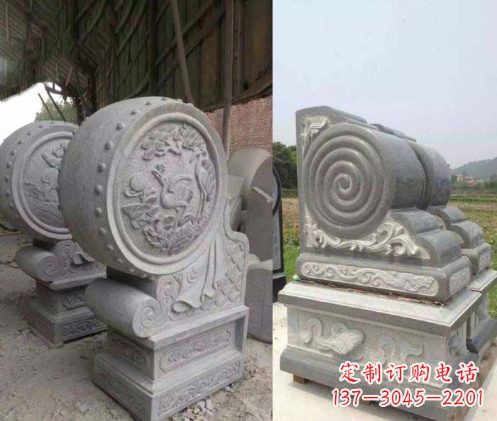 上海招财抱鼓石大理石门墩