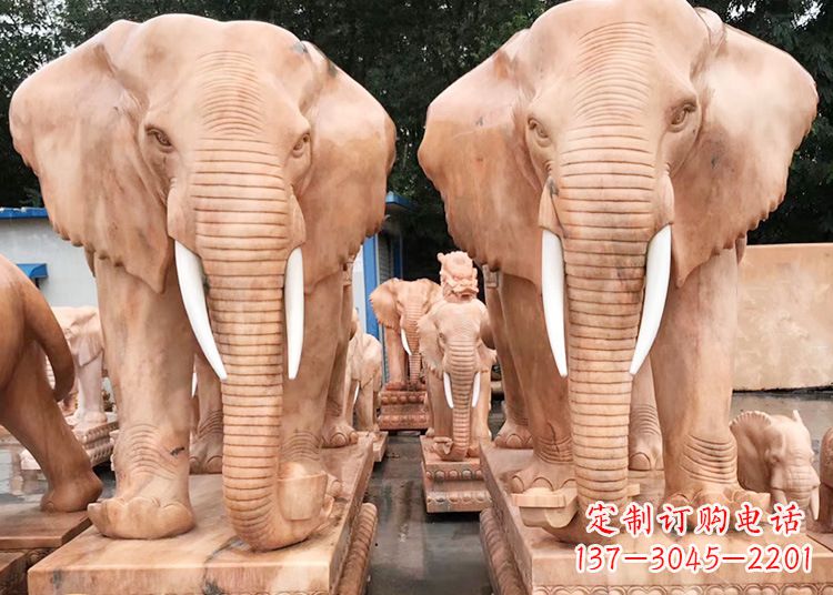 上海招财大象石雕