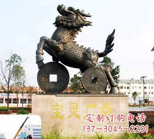 上海招财麒麟铜雕