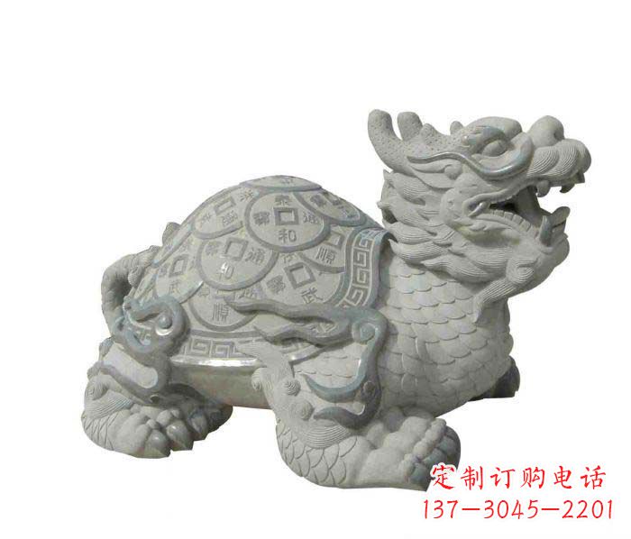 上海招财神兽大理石龙龟石雕