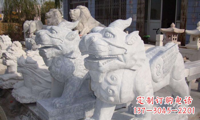 上海招财神兽大理石貔貅石雕