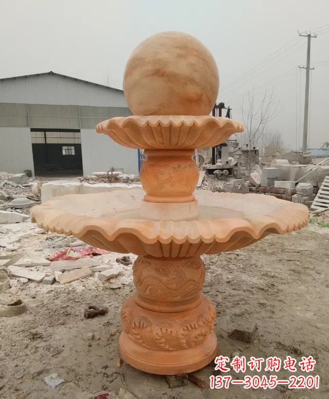 上海招财双层风水球石雕