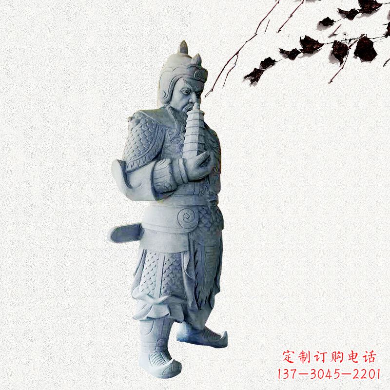 上海中国古代神话中的托塔天王石雕塑