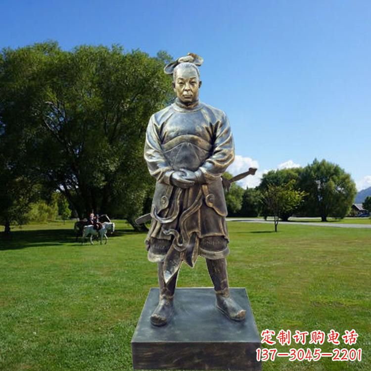 上海中国汉初三杰之韩信仿铜雕像