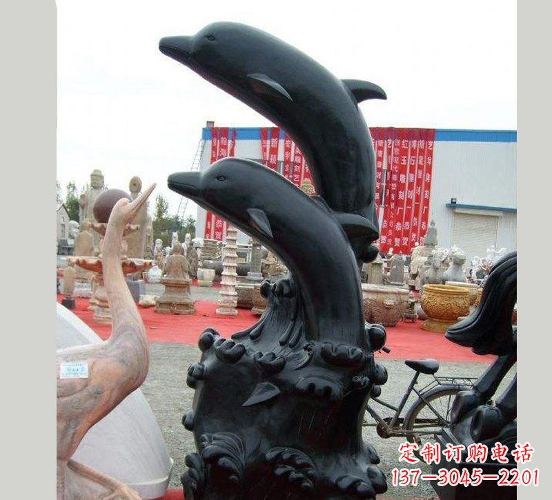 上海中国黑海豚石雕
