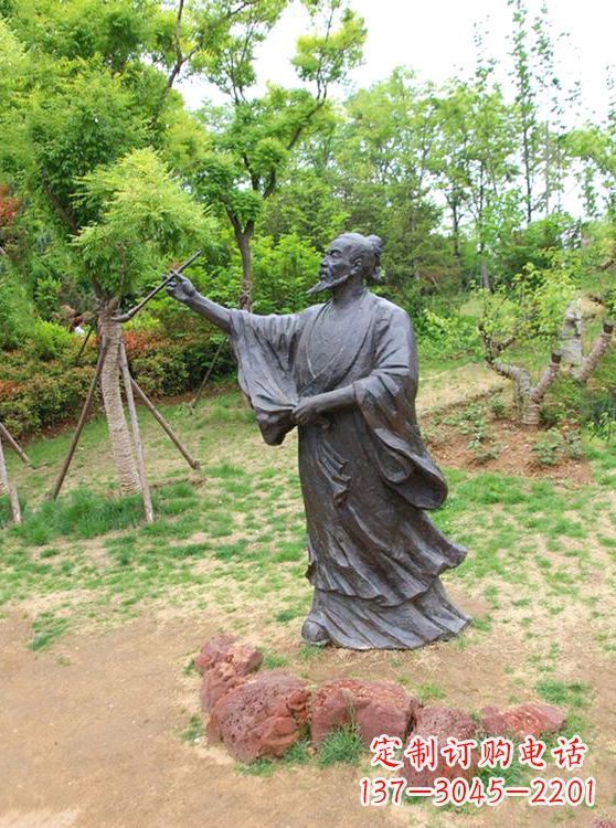 上海中国历史名人唐代著名绘画大师吴道子铜雕塑