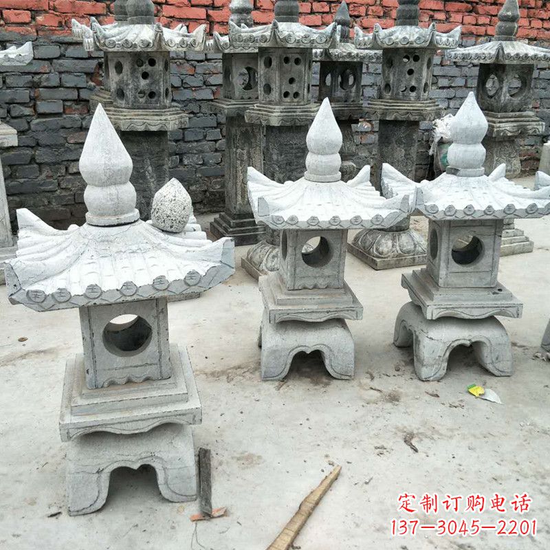 上海中式庭院石雕灯笼