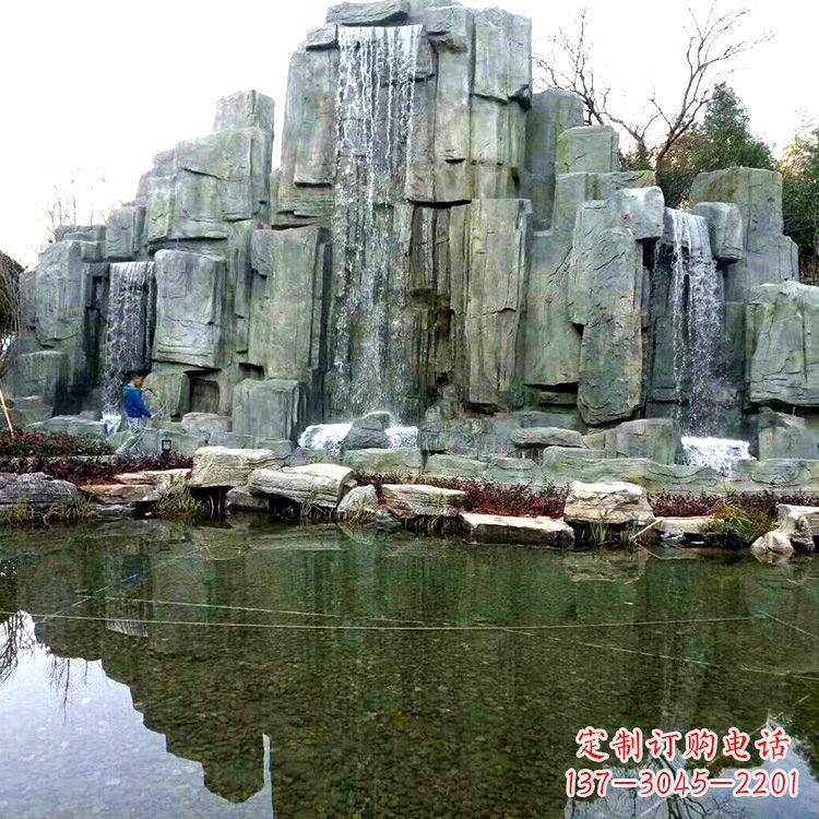 上海中式园林流水假山雕塑