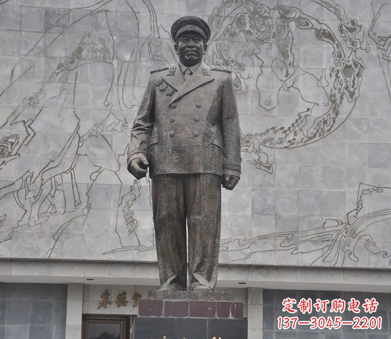 上海朱德人物铜雕