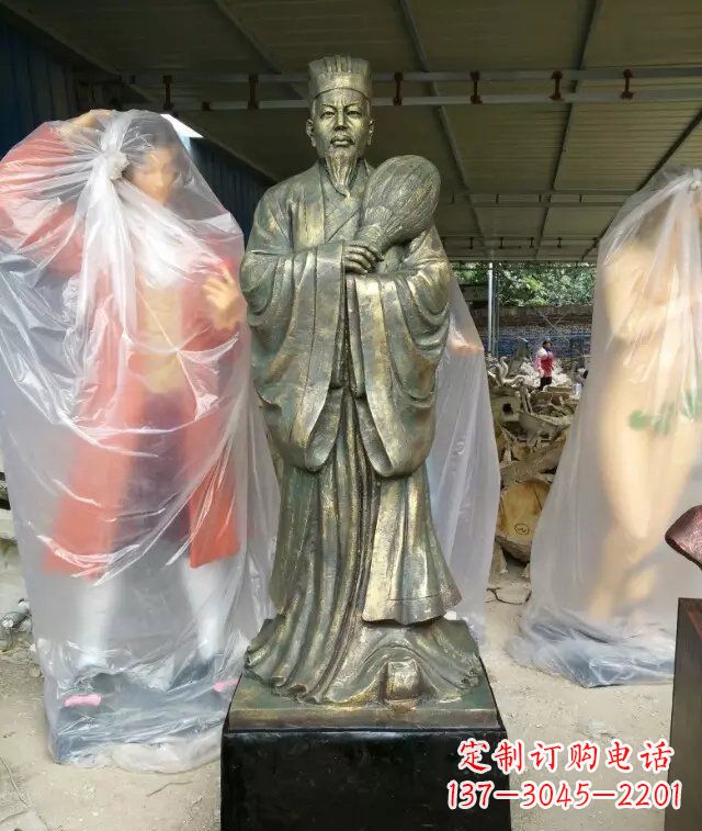 上海诸葛亮古代人物铜雕
