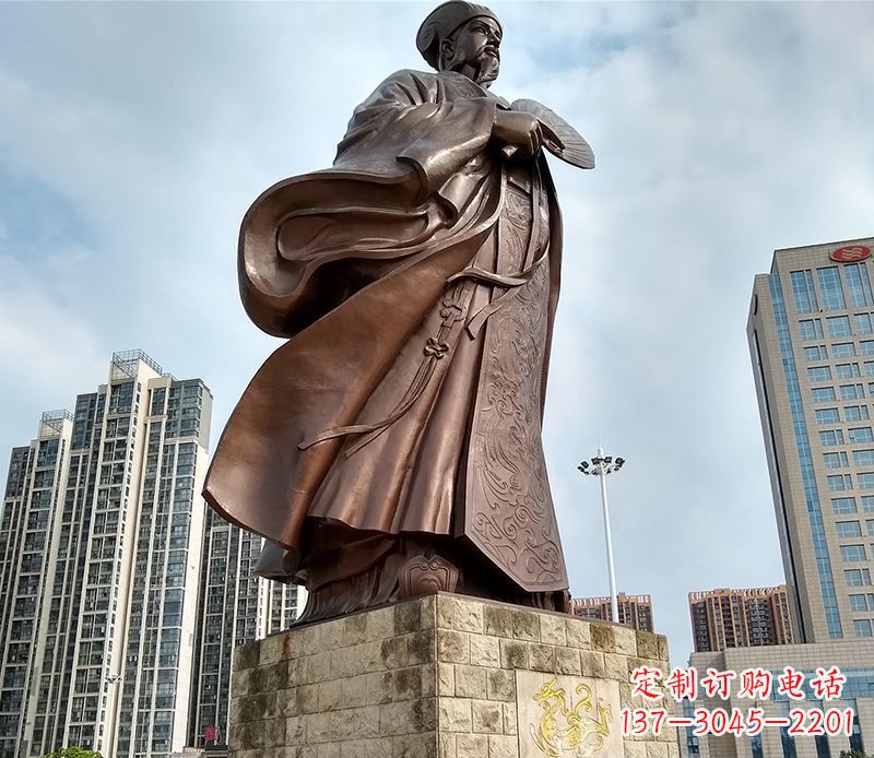 上海诸葛亮人物铜雕