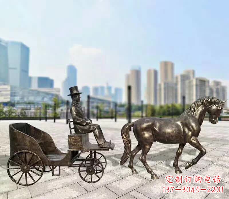 上海铸铜广场马车雕塑