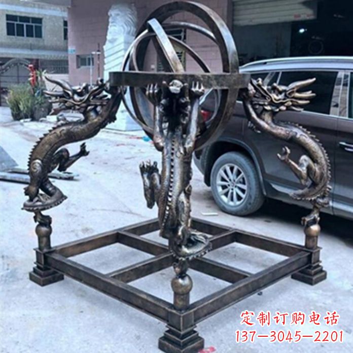 上海铸铜浑天仪景观雕塑摆件