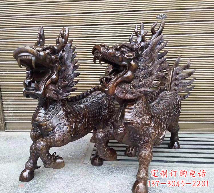 上海铸铜立式麒麟