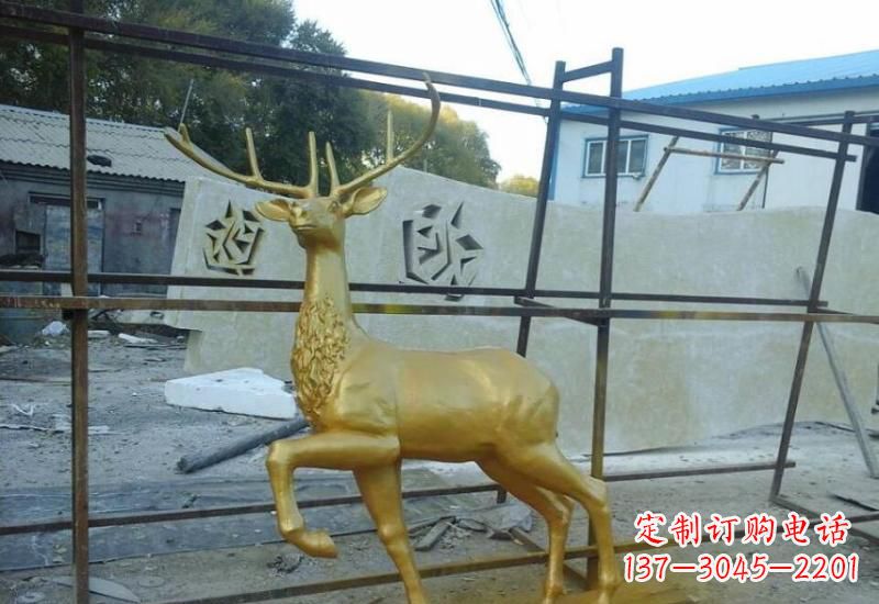 上海铸铜梅花鹿雕塑