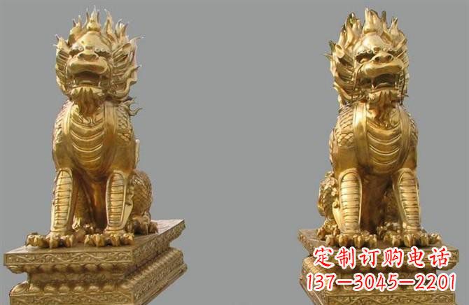 上海铸铜麒麟雕塑222
