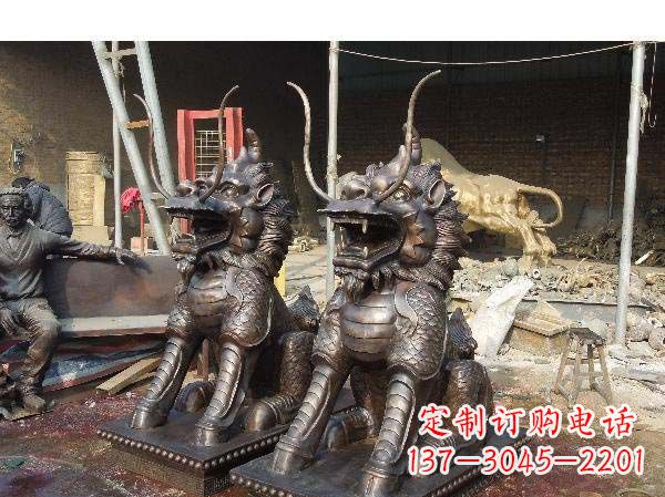 上海铸铜麒麟雕塑2221