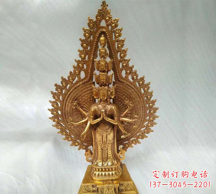 上海铸铜千手观音寺庙佛像