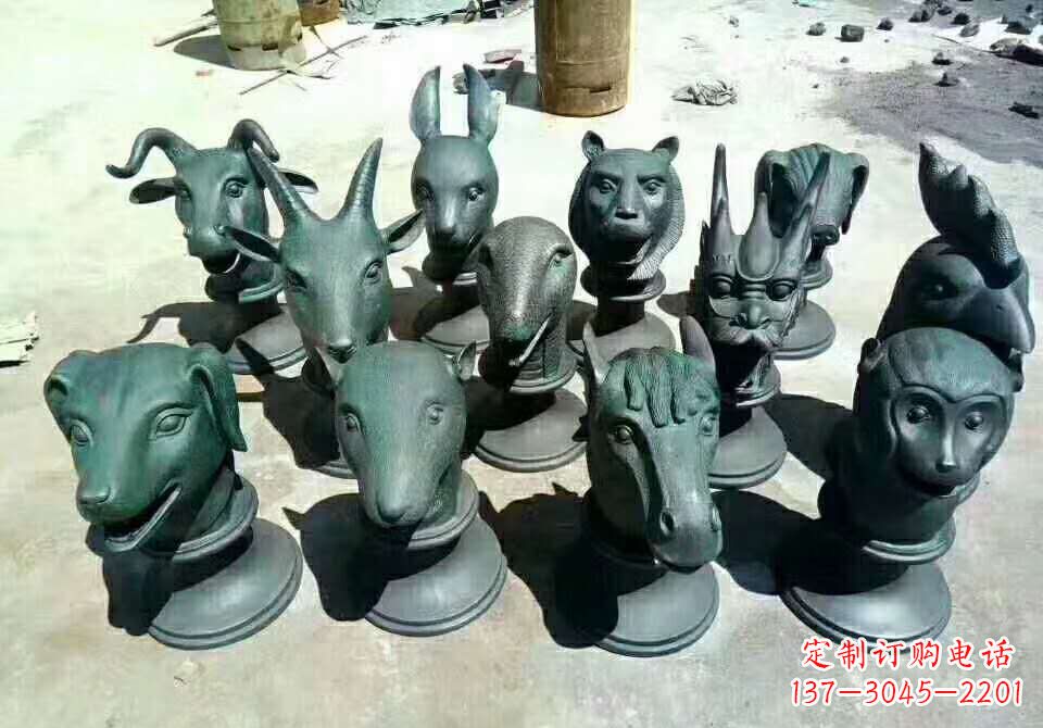 上海铸铜十二生肖动物雕塑