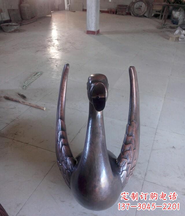 上海铸铜天鹅公园动物铜雕