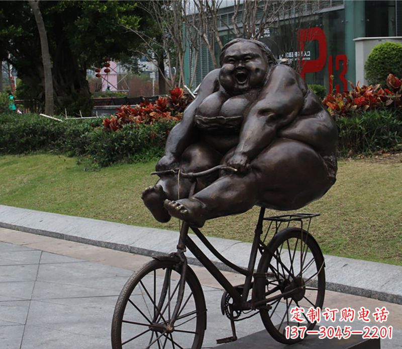 上海自行车铜雕