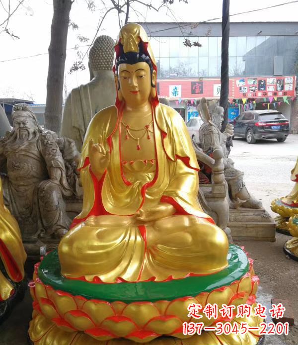 上海宗教庙宇玻璃钢观音菩萨雕像