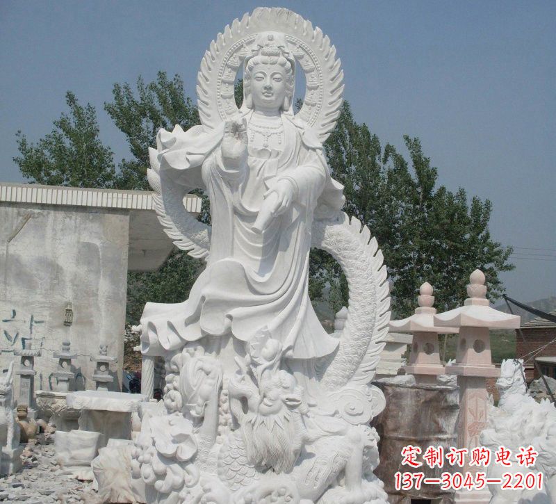 上海宗教庙宇乘龙观音石雕