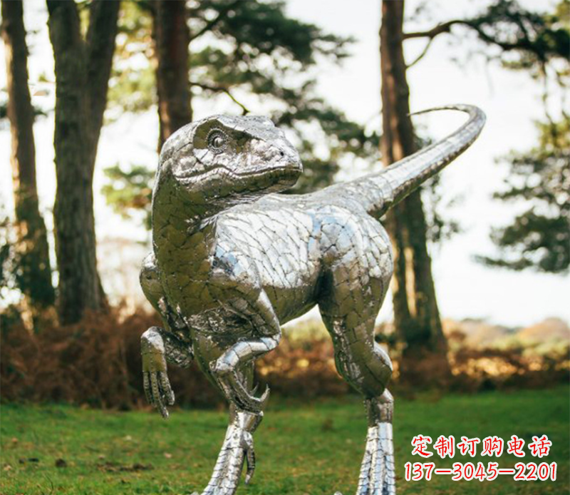 上海户外不锈钢恐龙雕塑
